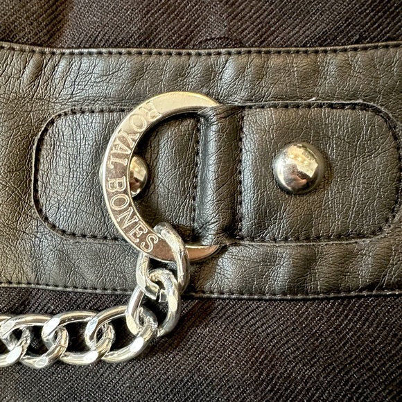 Dolls Kill Gothic Silver Chain Pleated Skirt - Picture 3 of 7